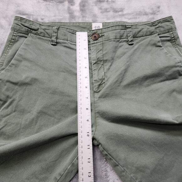 Gap Pants Womens 10 Green Girlfriend Khaki Straight Stretch Cotton Office Preppy - Picture 8 of 11